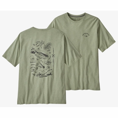 T-Shirt Patagonia Homme Action Angler Responsibili Tee Salvia Green