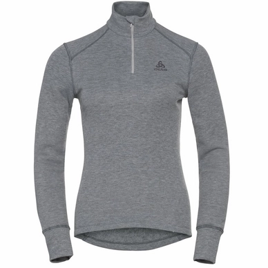 Unterhemd Odlo BL Top Turtle Neck LS Half Zip Active W Odlo Steel Grey Melange Damen