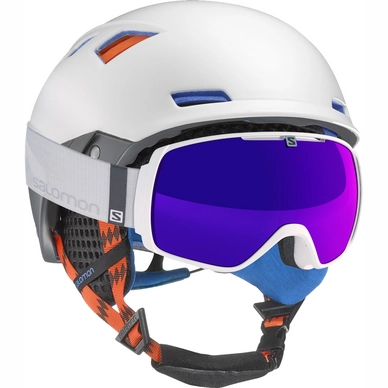 Skihelm Salomon MTN Lab White Matt Grey