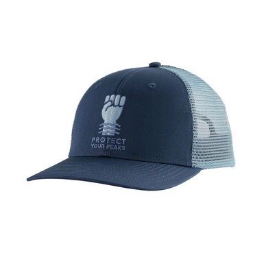 Pet Patagonia Protect Your Peaks Trucker Hat Stone Blue