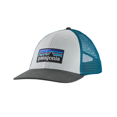 Pet Patagonia P6 Logo LoPro Trucker Hat White Forge Grey