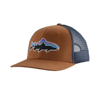Casquette Patagonia Fitz Roy Trout Trucker Hat Earthworm Brown
