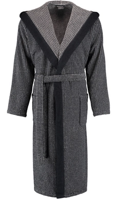 Badjas Cawö 3832 Capuchon Men Zwart Graphite