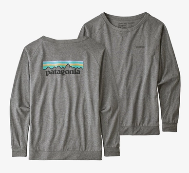 T-shirt Patagonia Femme LS Pastel P6 Logo Responsibili Tee Gravier Heather