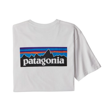 T-Shirt Patagonia Men P6 Logo Pocket Responsibili Tee White