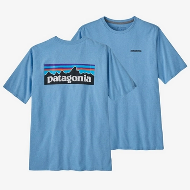 T-shirt Patagonia Homme P6 Logo Responsibili Tee Lago Blue