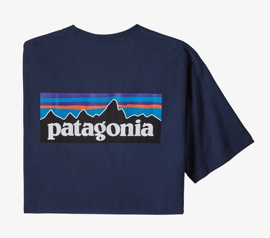 T-shirt Patagonia Homme P6 Logo Pocket Responsibili Tee Classic Navy