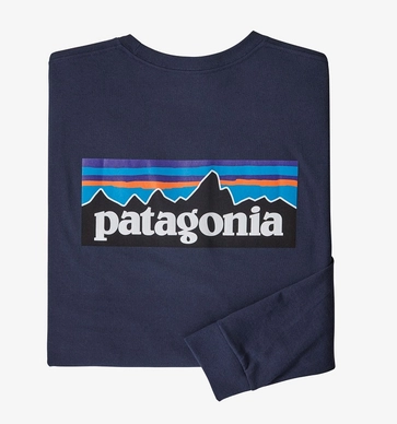T-Shirt Patagonia Men's Long Sleeve Summit Road Responsibili Tee Classic Navy