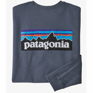 T-Shirt Patagonia Men Ls P6 Logo Responsibili Tee Plume Grey