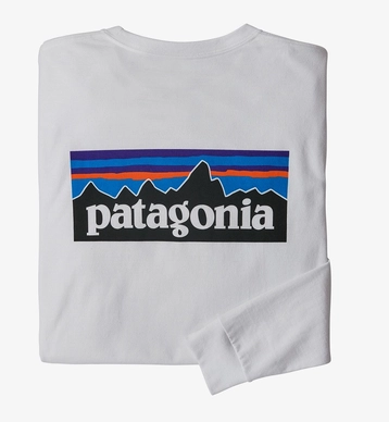 T-shirt Patagonia Homme LS Summit Road Responsibili Tee White