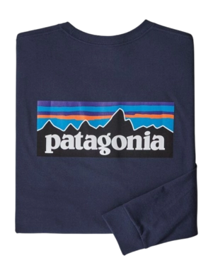 Longsleeve Patagonia Men P-6 Logo Responsibili-Tee  Classic Navy