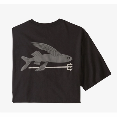 T Shirt Patagonia Men's Flying Fish Organic Black