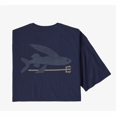 T-Shirt Patagonia Men's Flying Fish Organic Classic Navy