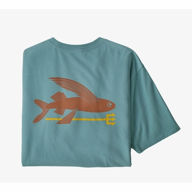 T-Shirt Patagonia Homme Flying Fish Organic Upwell Blue