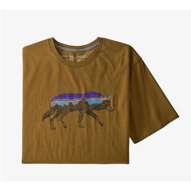 T-shirt Patagonia Homme Back For Good Organic Mulch Brown Wolf