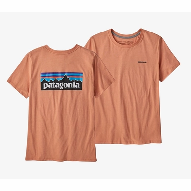 T Shirt Patagonia P6 Logo Organic Crew Toasted Peach Damen
