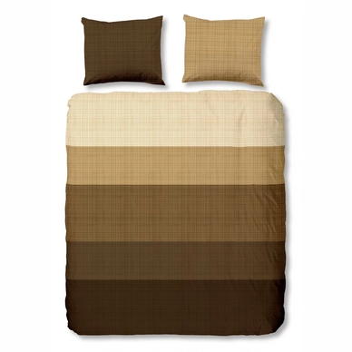 Parure de Lit Good Morning Ton Sur Ton Taupe Coton