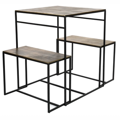 Table and Seats POLSPOTTEN Frame Antique Brass