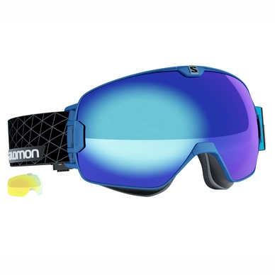 Skibrille Salomon Xmax Blue Solar Blue + Xtra Scheibe