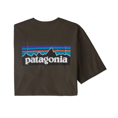 Tee Shirt Patagonia Mens P-6 Logo Responsibili-Tee Logwood Brown