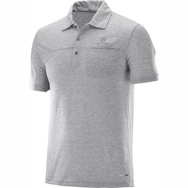 Polo Shirt Salomon Men Explore Light Grey Outdoorsupply