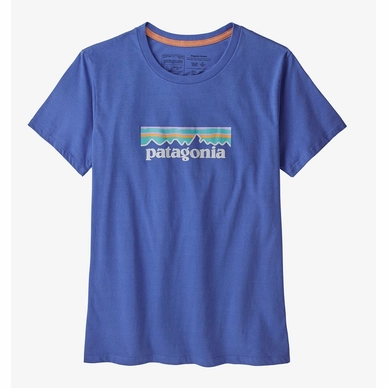 T-shirt Patagonia Femme Pastel P6 Logo Organic Crew Float Blue