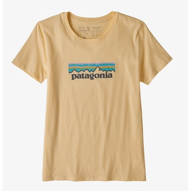 T-shirt Patagonia Women's Pastel P6 Logo Organic Crew in Vela Peach