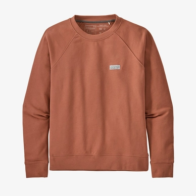 Pull Patagonia Femme Pastel P6 Label Organic Crew Sweatshirt Century Pink