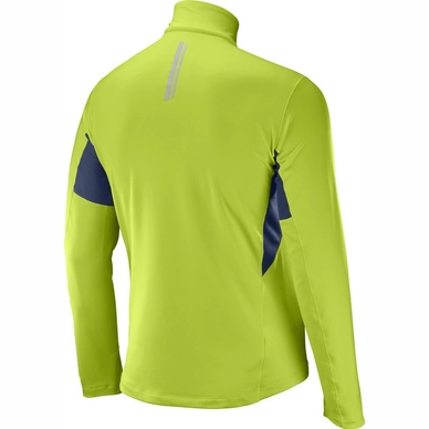 Trui Salomon Agile Warm Half Zip Mid Men Acid Lime