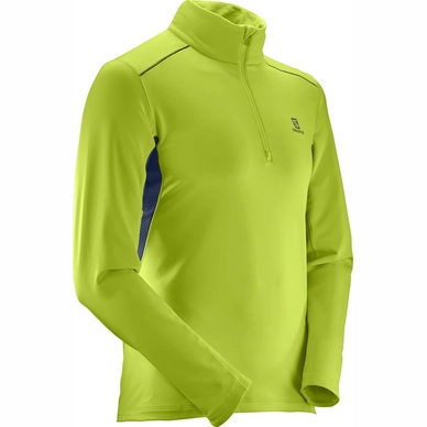 Trui Salomon Agile Warm Half Zip Mid Men Acid Lime