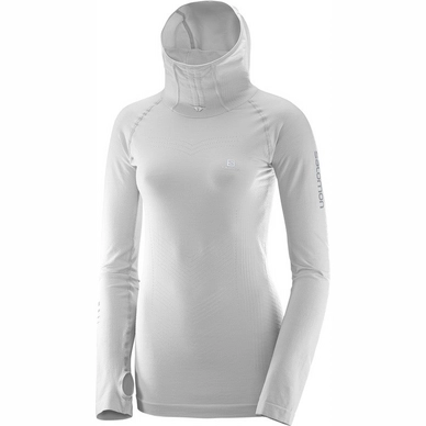 Longsleeve Salomon Lightning Pro Hoodie Women Vapor Damen