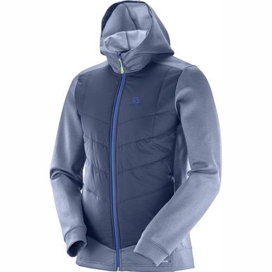 Vest Salomon Pulse Hybrid Hoodie Men Dress Blue