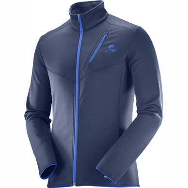 Ski Fleece Salomon Discovery Full Zip Men Dress Blue