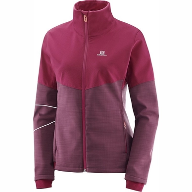Softshell Jacket Salomon Elevate Women Fig Beet Red