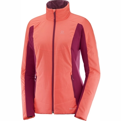 Jas Salomon Drifter Mid Jacket Women Fluo Coral