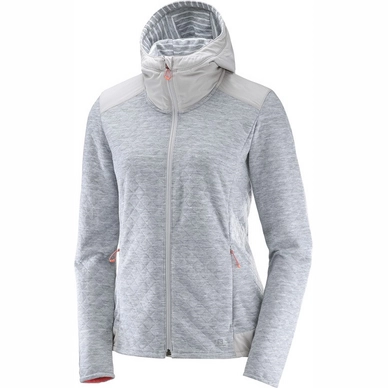 Jacket Salomon Elevate Full Zip Mid Women White Vapor