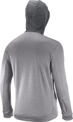 Fleecejacke Salomon Pulse Mid Hoodie Alloy Forged Iron Herren Outdoorsupply