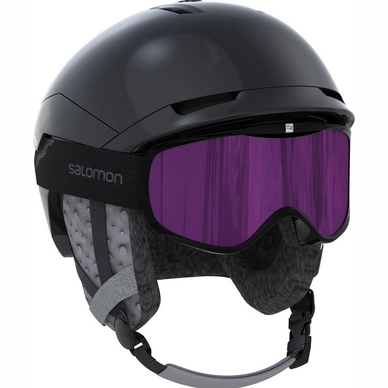 Skihelm Salomon Quest Access Women Black Glossy