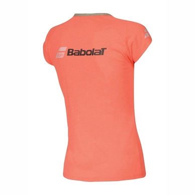 Tennisshirt Babolat Girls Core Tee Fluo Strike Heather