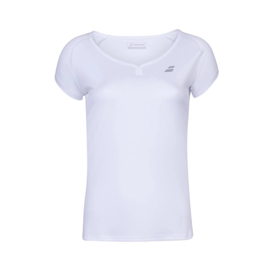 Tennisshirt Babolat Play Cap Sleeve Top White White Mädchen