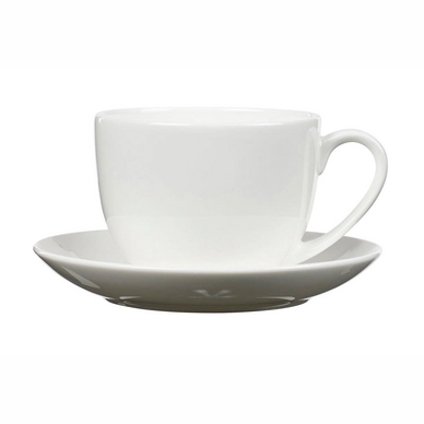 Cup and Saucer Bitz White Porcelain