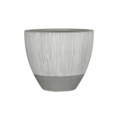 Bloempot Pottery Pots Ridged Jesselyn S White stripe 51 x 43 cm