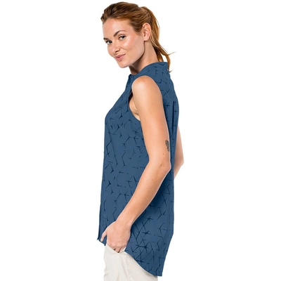 Tanktop Jack Wolfskin Women Sonora Shibori Sleeveless Ocean Wave All Over
