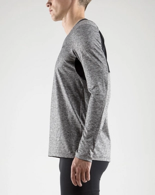 Longsleeve Craft Men Breakaway LS Tee  Dark Grey Melange Black