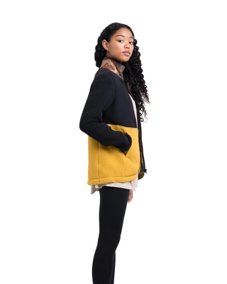 Vest Herschel Supply Co. Women's Guide Fleece Sherpa Full Zip Black/Arrowwood
