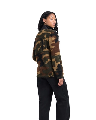 Vest Herschel Supply Co. Women's Guide Fleece Sherpa Full Zip Woodland Camo