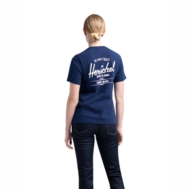 T-Shirt Herschel Supply Co. Women's Tee Classic Logo Peacoat White