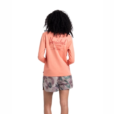T-Shirt Herschel Supply Co. Women's Long Sleeve Tee Classic Logo Carnelian Apricot