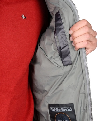 Winterjas Napapijri Aerons Stand Steel Grey Solid Men