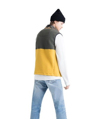 Bodywarmer Herschel Supply Co. Men's Guide Fleece Sherpa Vest Dark Olive/Arrowwood